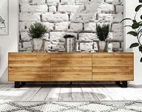 Low chest of drawers STEEL