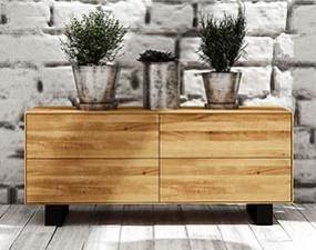 Low chest of drawers STEEL