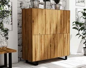 High chest of drawers STEEL