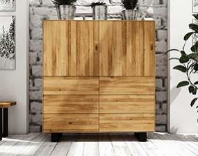 High chest of drawers STEEL