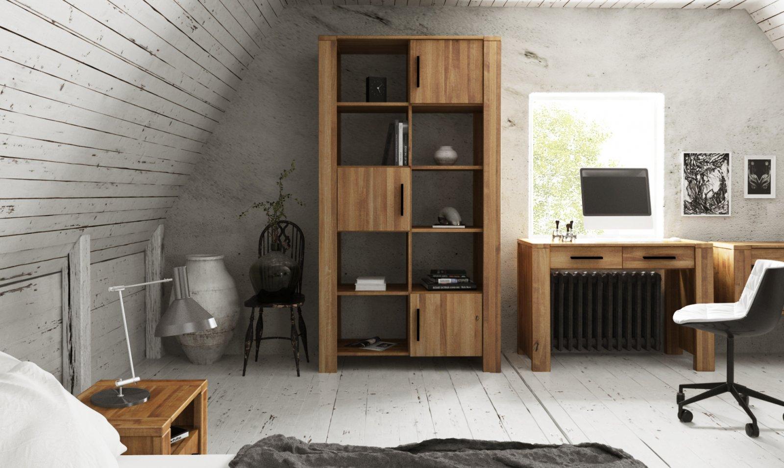 Wide bookcase CUBIC