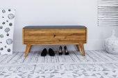Upholstered bench with drawers RETRO