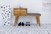 Upholstered bench with drawers RETRO