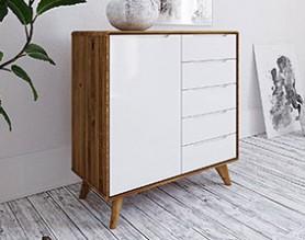 Chest of drawers high BIANCO