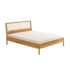 Bed with rattan POLA