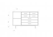 Wide chest of drawers ABIES