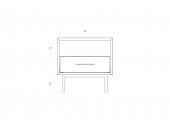 Bedside cabinet ABIES