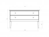 Low chest of drawers ODYS