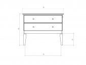 Low chest of drawers ODYS