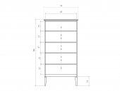 Wide bookcase ODYS