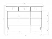 Wide chest of drawers ODYS