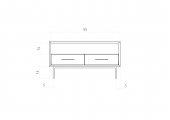 Low TV stand ABIES