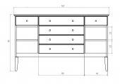 Wide chest of drawers ODYS