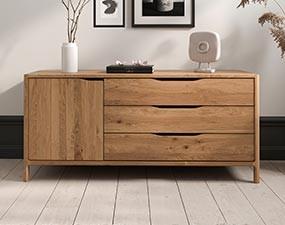 Wide chest of drawers TWIG