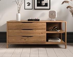 Wide chest of drawers TWIG