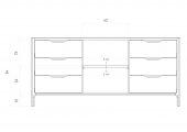Wide chest of drawers TWIG