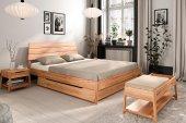 TWIG bed with wooden headboard