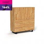 High chest of drawers STEEL