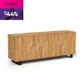 Low wide chest of drawers STEEL