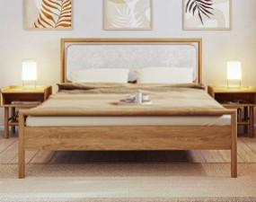 Bed with upholstered headboard LIRA