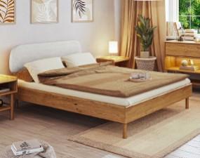 Bed with upholstered headboard LIRA