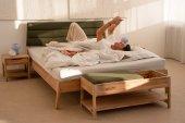 Bed with upholstered headboard TWIG