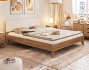 Greg bed with upholstered headboard