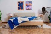 Greg bed with upholstered headboard