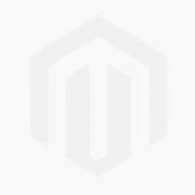 Steel bed with upholstered headboard