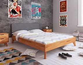 Greg bed with upholstered headboard