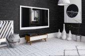 TV stand low BIANCO