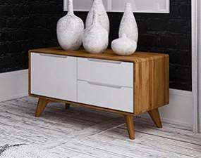 Low chest of drawers BIANCO
