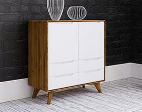 Chest of drawers high BIANCO