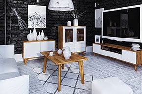 BIANCO - Kolekcja mebli do salonu z drewna litego