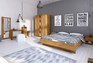 Bed VIGO with black MDF